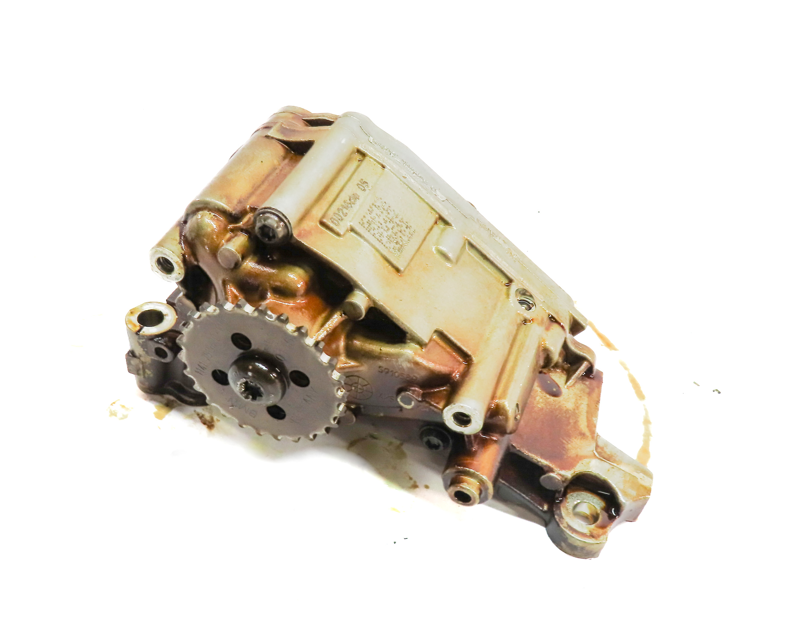 2015 BMW X6 (F16) 3.0L N55 DUAL SCROLL TURBO ENGINE FLUID OIL PUMP w/ SPROCKET — exact item pictured